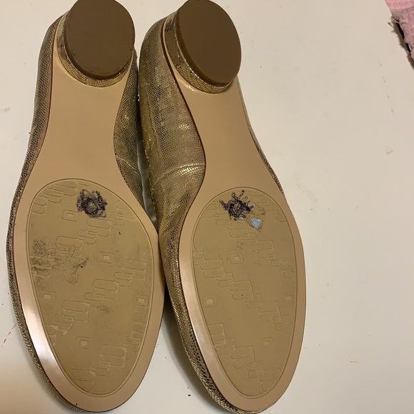 BANDOLINO GOLD Metallic Glitter BALLET FLATS SHOES SZ 6 M NEW NO BOX - Picture 4 of 10